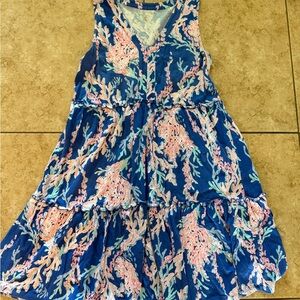 Lilly Pulitzer Blue and Pink Floral Dress